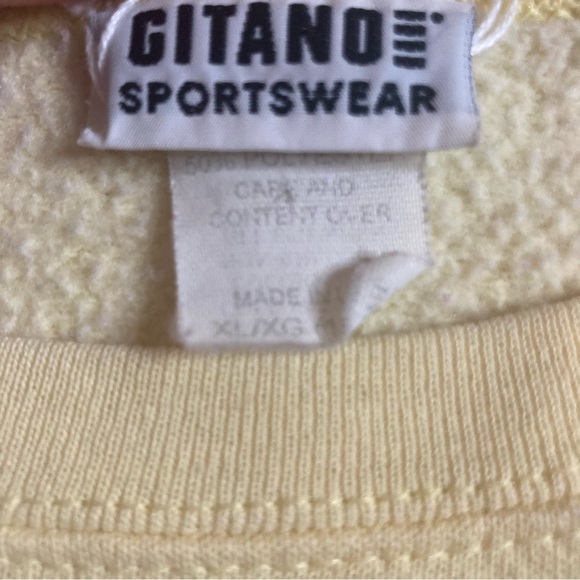 Vintage Gitano Butter Yellow Rockport Mass Crewneck Sweatshirt Size XL - Picture 5 of 5